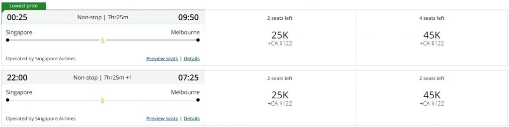 Redeem Aeroplan points for Singapore Airlines Business Class Flights ...